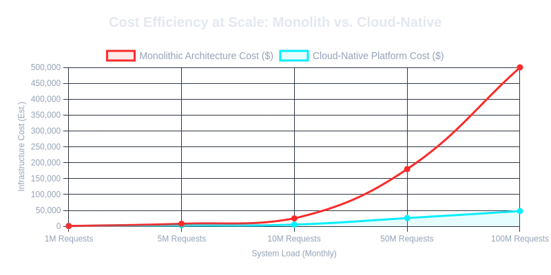 Cost Efficiency at Scale: Monolith vs. Cloud-Native